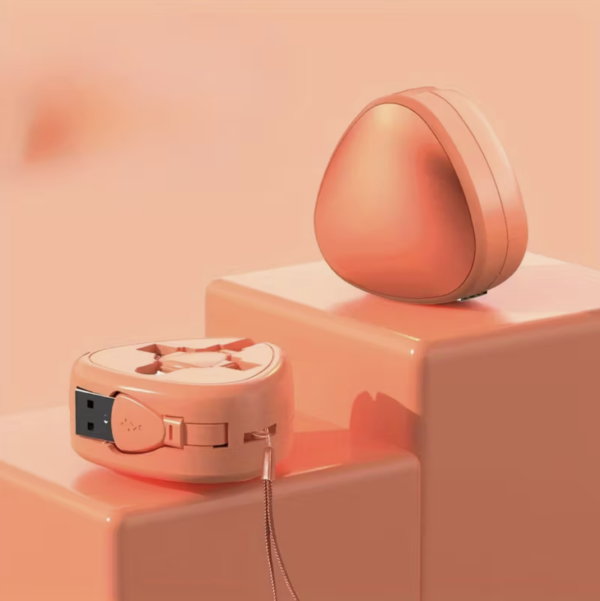 3 in 1 Spring Charging Cable in Orange